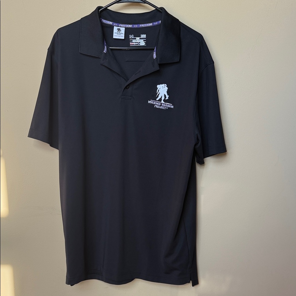 Under Armour Black Polo Shirt with Logo